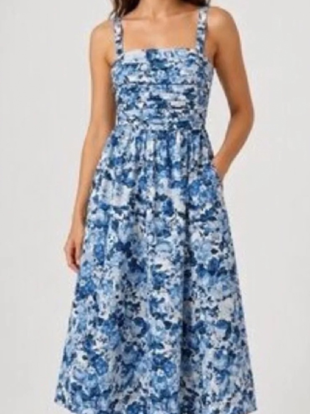 Abercrombie Emerson blue flower dress  XSP